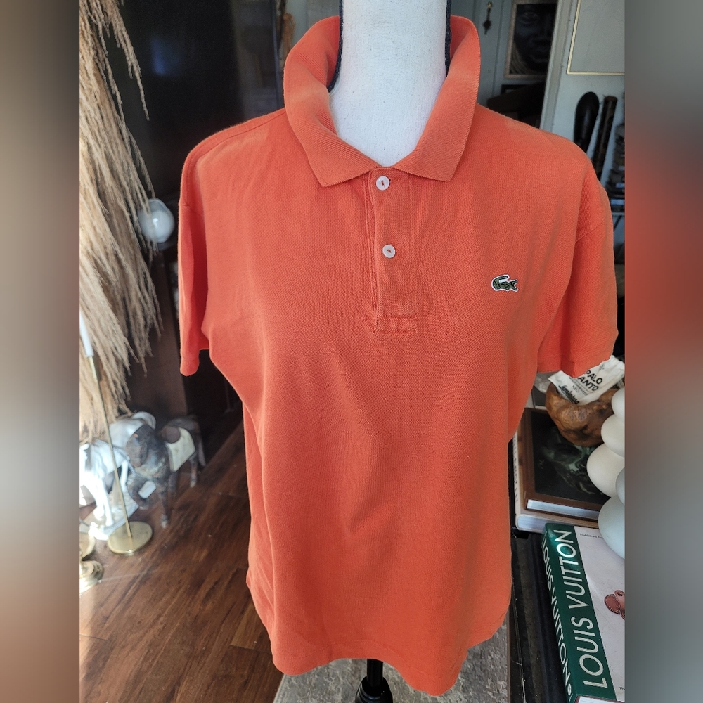 Lacoste Men's Orange Polo Shirt